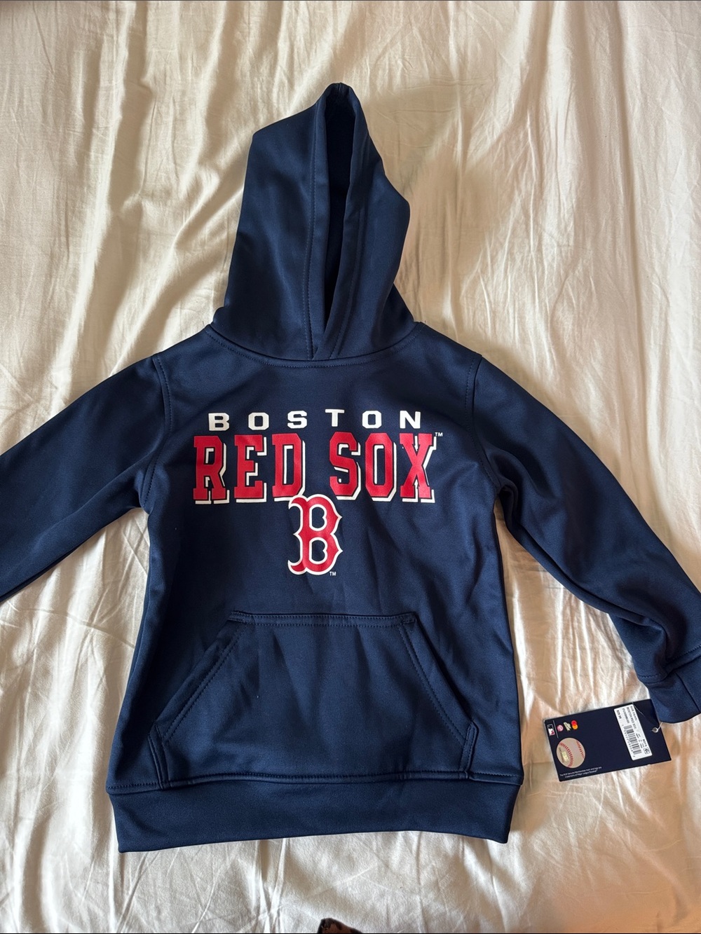 Boston Red Sox Navy & Red Kids Pullover Hoodie